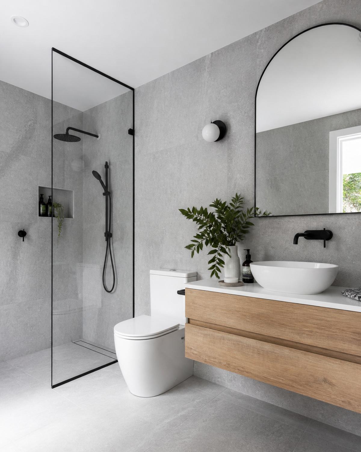 Bathroom vanity with drawer storage in a renovated Melbourne bathroom